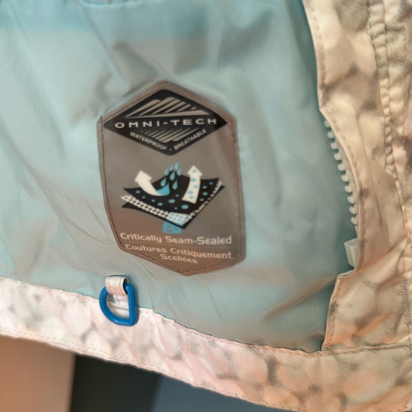 Columbia Girl’s Gray and Teal Patterned Ski Jacket 14/16 - Picture 5 of 8
